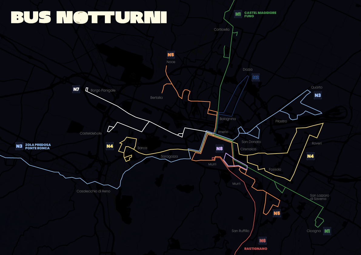 Mappa bus notturni